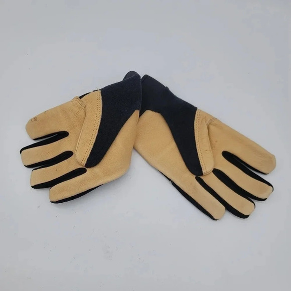 NWT Wells Lamont Work Gloves Water Resistant Genuine Leather Home Stretch Sz L - Picture 3 of 6